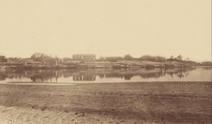 (Overzicht van Luxor vanaf de overkant) door Théodule Devéria